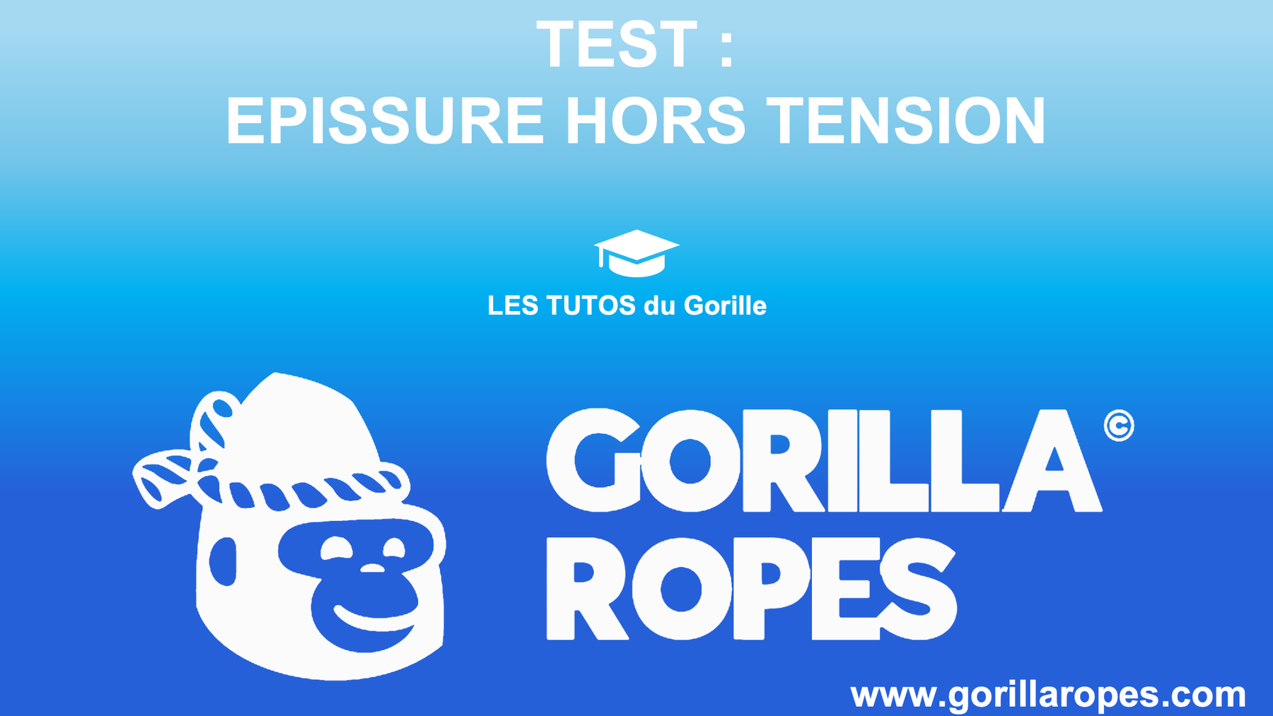 Test epissure HMPE / Dyneema hors tension