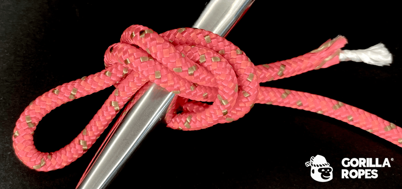 Bobine double tresse polyamide 4mm rose