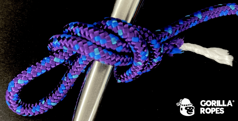 Bobine double tresse polyamide 4mm violet