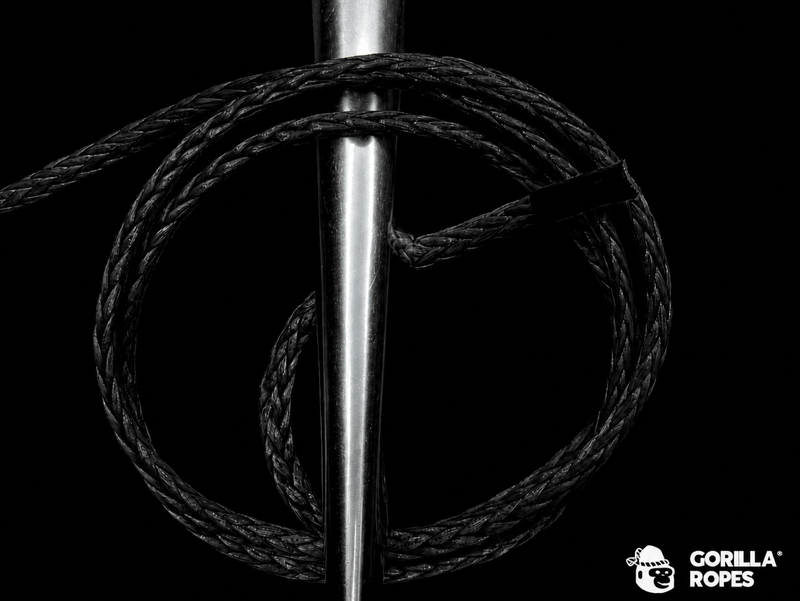 Tresse creuse noire HMPE simple tresse lashing et matelotage – Gorilla Ropes