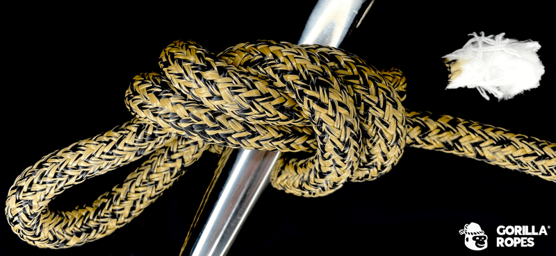 ECOUTE ÂME HMPE + GAINE POLYESTER BEIGE NOIR 12 mm