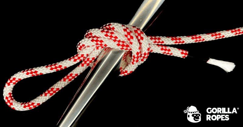 Tous usages - Voile Légère - ÂME HMPE + GAINE POLYESTER -4 mm-Rouge Blanc drisse