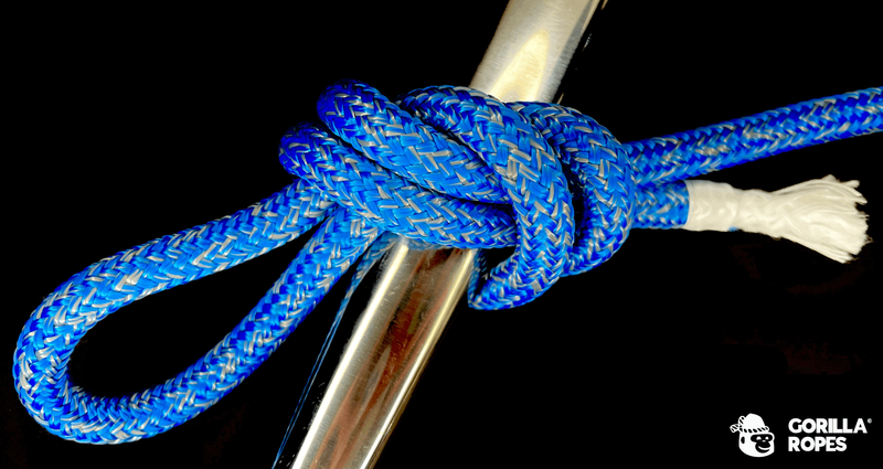 ECOUTE GENOIS ÂME HMPE + GAINE POLYESTER BLEUE GRISE 8 mm