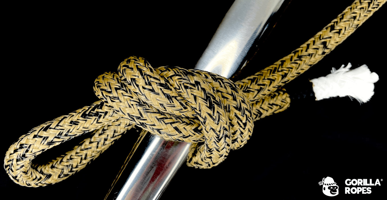 DRISSE ÂME HMPE + GAINE POLYESTER BEIGE NOIRE 8 mm