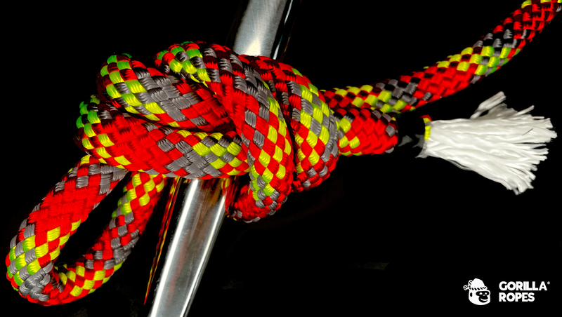 Ecoute Grand-voile/Génois - ÂME POLYESTER + GAINE POLYESTER 32 FUSEAUX 12 mm Rouge fil couleur