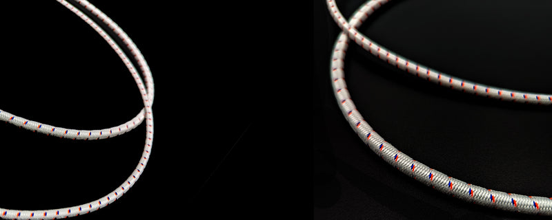 ELASTIQUE SANDOW AME LATEX + GAINE HMPE BLANC FIL ROUGE