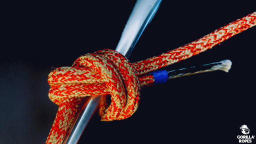 Drisse génois compétition ÂME DYNEEMA© SK99 + GAINE MIXTE TECHNORA© / POLYESTER Rouge Blanc