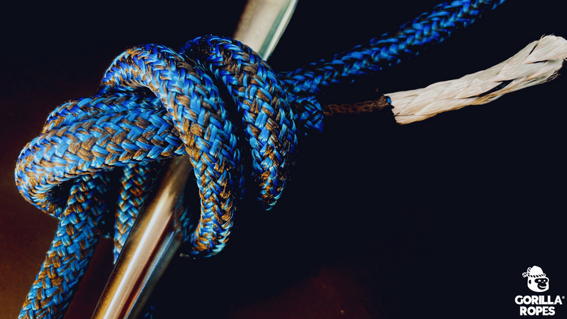 Drisse grand voile compétition ÂME DYNEEMA© SK99 + GAINE MIXTE TECHNORA© / POLYESTER Bleue Noir