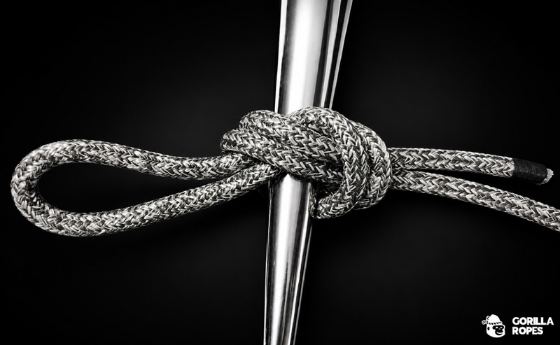 Ecoute solent compétition ÂME DYNEEMA SK99 + GAINE MIXTE TECHNORA / POLYESTER / HMPE Blanc Noir